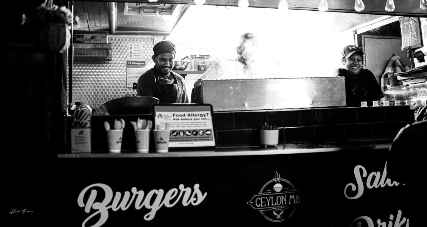 Ceylon M8 chefs serving Sri Lankan street food at Newport Market